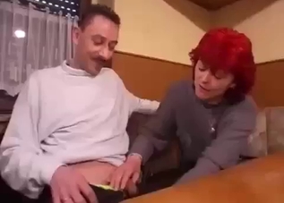 Redhead mature jerks her old brother