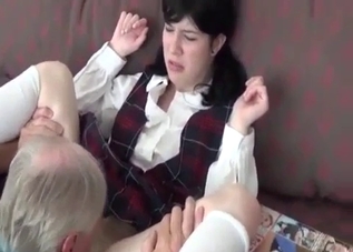 Old man fucked a very young granddaughter