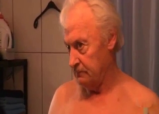 Old man and fully naked hot granddaughter